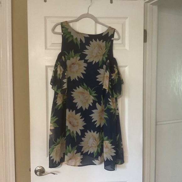 Show Me Your MUMU Blue Sunflower Dress in XL - Picture 2 of 3